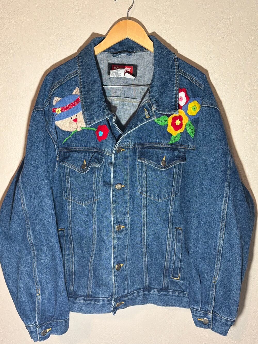 Wrangler HERO Vintage Denim Trucker Jacket oversized, boxy 90s/Y2K, 4XL
